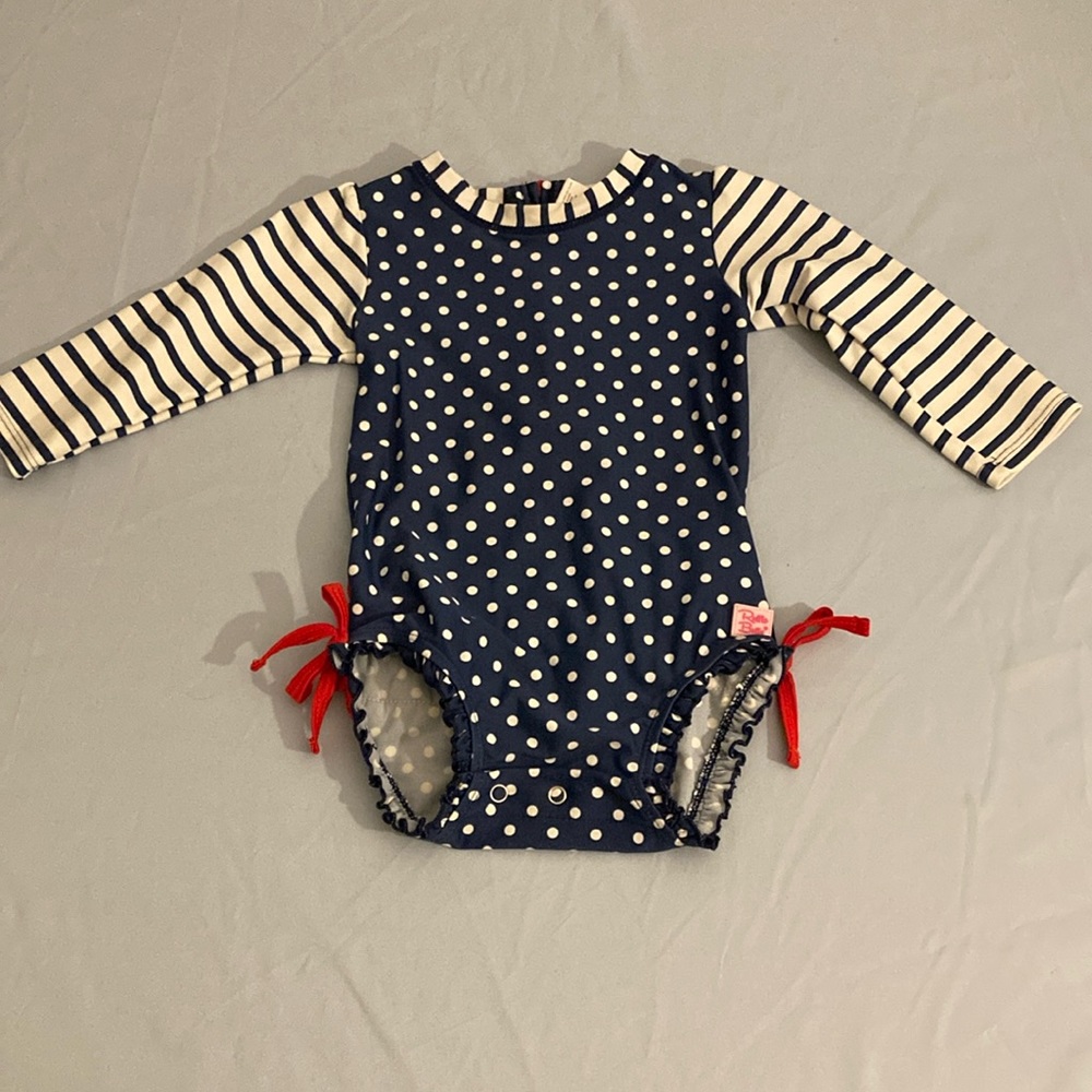 Ruffle butts long sleeve one piece swim